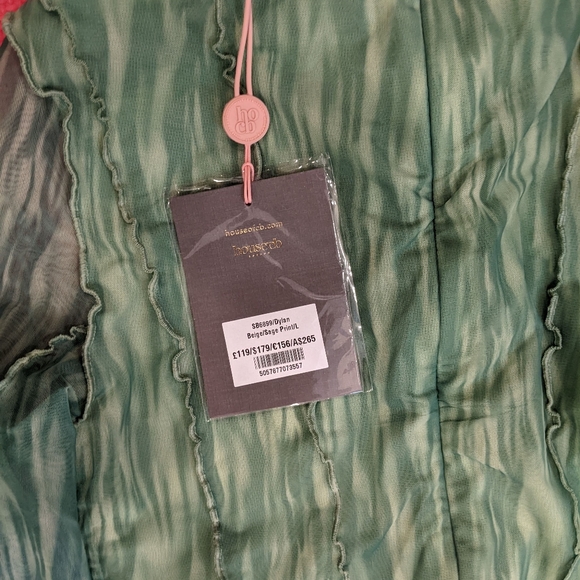 ๐HP๐ New House of CB Dylan Ivy Sexy Mesh Lace Up Long Sleeve Mini Dress Large - Picture 15 of 15